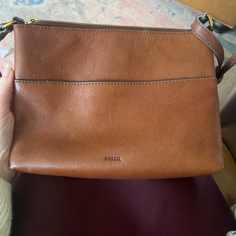 Fossil Leather cross body Bag